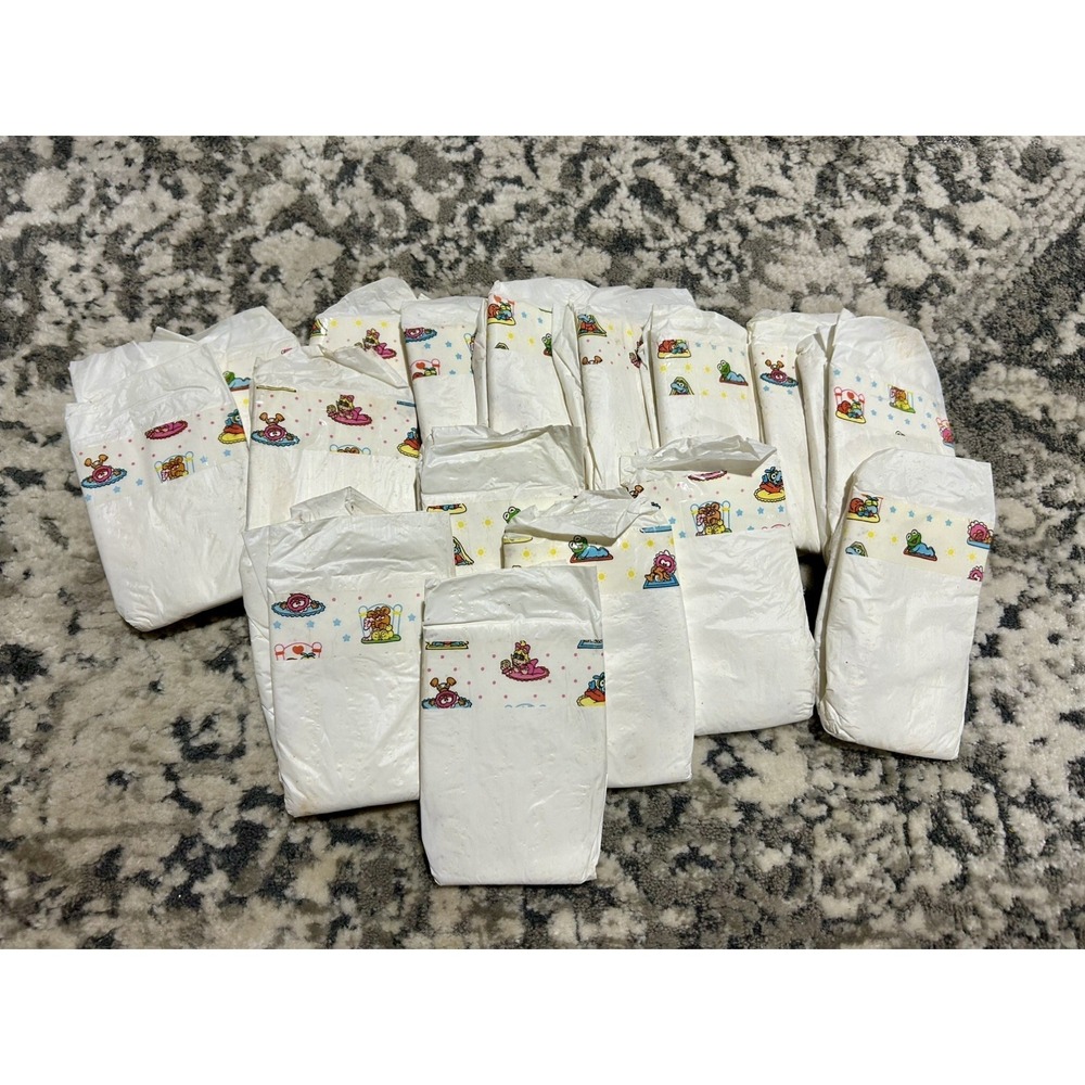 VINTAGE 90s Plastic‎ Diapers Lot Of 16 Jim Henson Muppet Babies